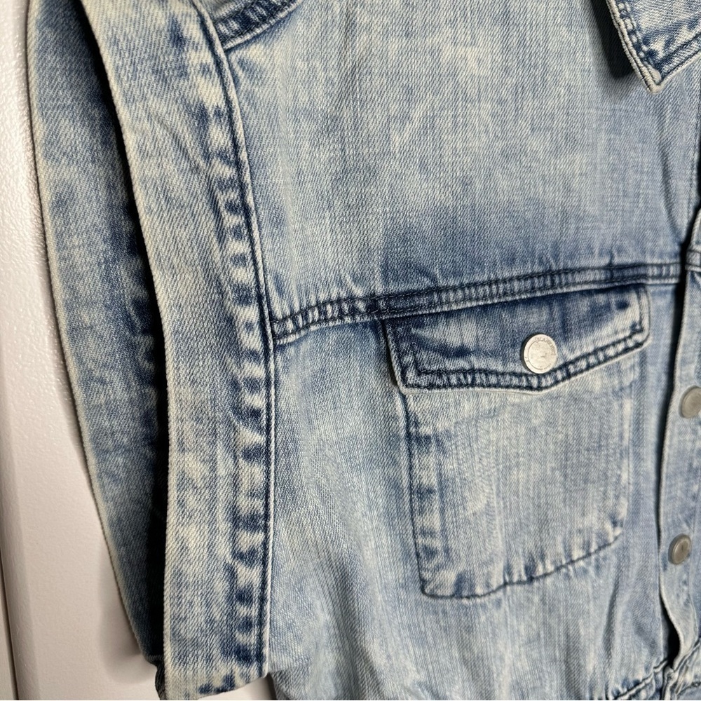 Blank NYC Washed Denim Romper Women's Size Large NWT - Picture 6 of 10